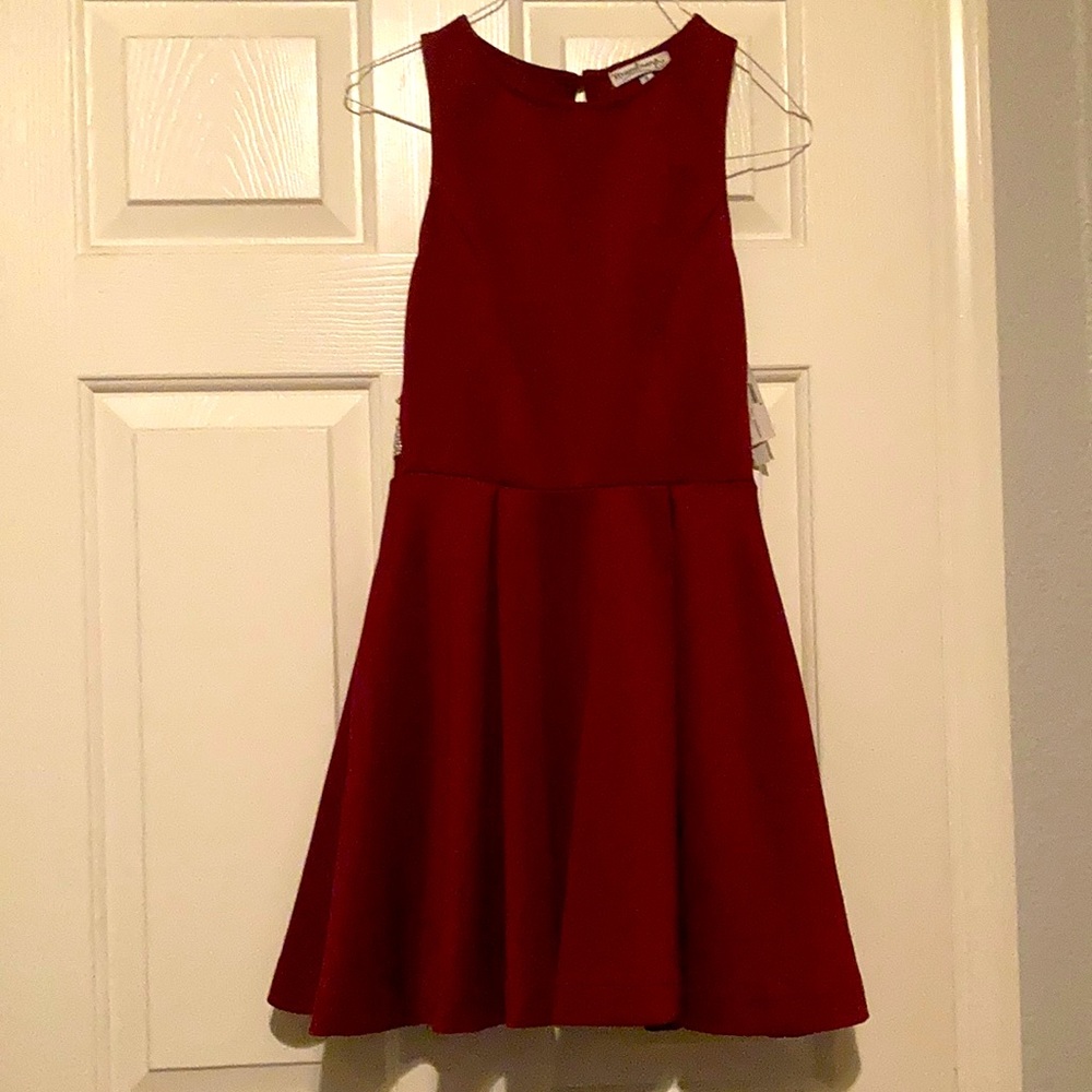 BRAND NEW burgundy hoco dress.